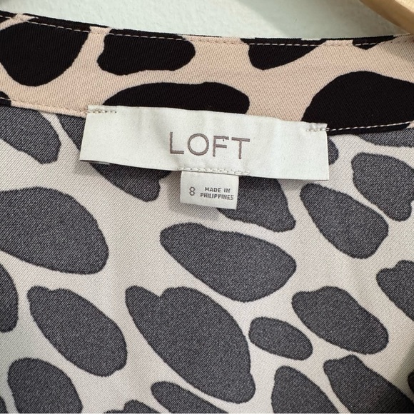 Loft Animal Print Midi Dress - Picture 4 of 6